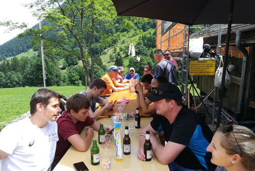 Mittagessen während den Vorbereitungs- und Abbrucharbeiten
