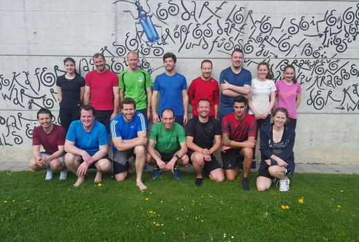 Die verbliebenen Mitglieder der Aktivriege, welche bis zum Ende des Trainingssamstags ausharrten...