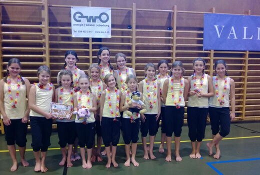 Die Mädchen der Gymriege am Jugendcup in Oberburg